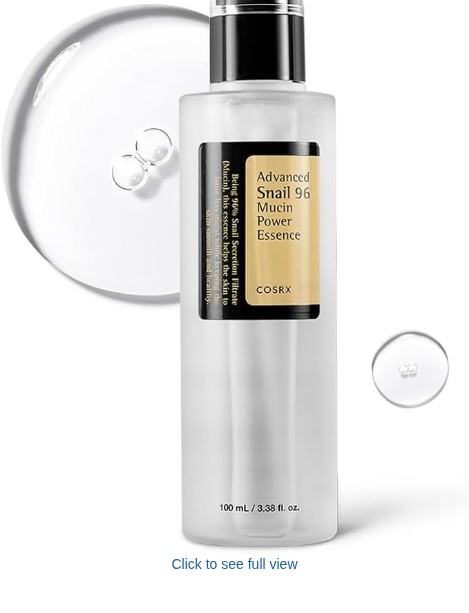 COSRX Advanced Snail 96 Mucin Power Essence 100ml | Snail Secretion Filtrate 96% | Skin Repair Serum | CPNP Registered, Korean Skin Care, Cruelty Free, Paraben Free, Alcohol Free